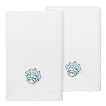 Linum Home Textiles Turkish Cotton Aaron 2 pc Embellished Fingertip Towel Set