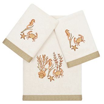 Linum Home Textiles Turkish Cotton Aaron 3 pc Embellished Towel Set