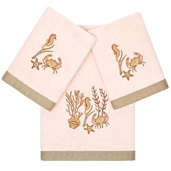 Linum Home Textiles Turkish Cotton Aaron 3 pc Embellished Towel Set