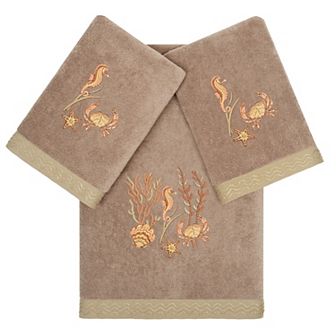 Linum Home Textiles Turkish Cotton Aaron 3 pc Embellished Towel Set