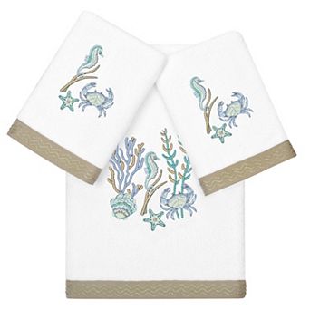 Linum Home Textiles Turkish Cotton Aaron 3 pc Embellished Towel Set