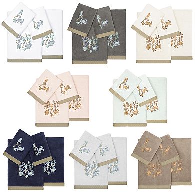 Linum Home Textiles Turkish Cotton Aaron 4-piece Embellished Towel Set