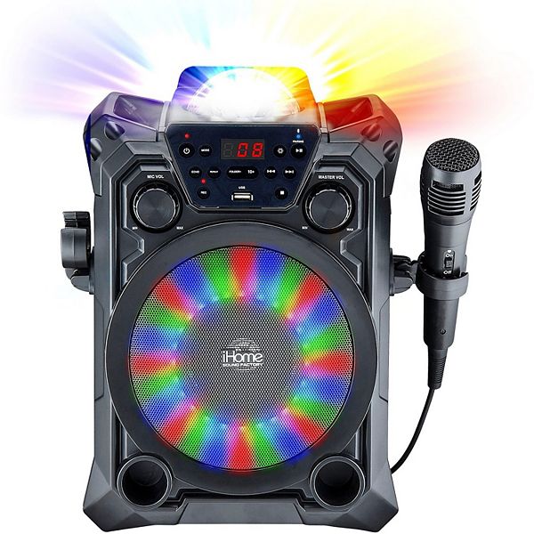 KIDdesigns iHome Bluetooth Karaoke Machine with Party Lights