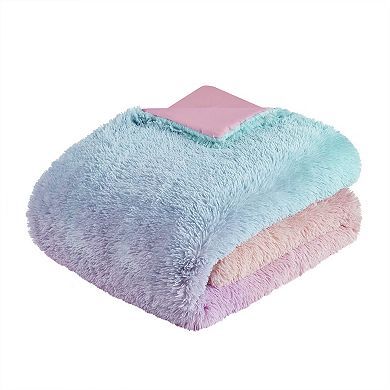 Mi Zone Talia Ultra Cozy & Soft Ombre Shaggy Faux Fur Comforter Set with Shams