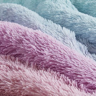 Mi Zone Talia Ultra Cozy & Soft Ombre Shaggy Faux Fur Comforter Set with Shams