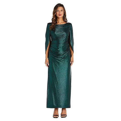 Женские платья R&M Women's R&M Richards Long Back Drape Sleeve Dress