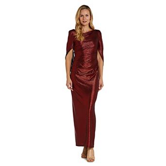 Women's R&M Richards Long Back Drape Sleeve Dress