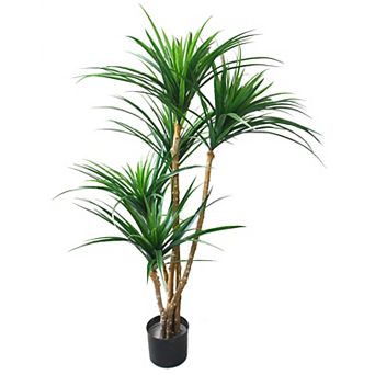 Pure Garden 4.25-ft. Tropical Yucana Artificial Tree Floor Decor