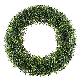 Pure Garden Artificial Boxwood Wreath