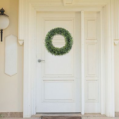 Pure Garden Artificial Boxwood Wreath