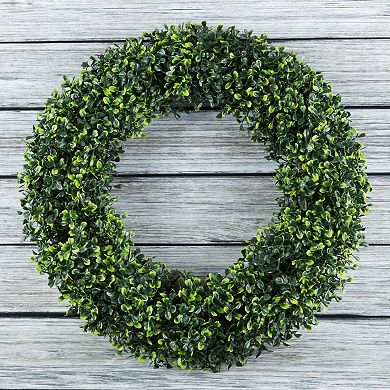 Pure Garden Artificial Boxwood Wreath