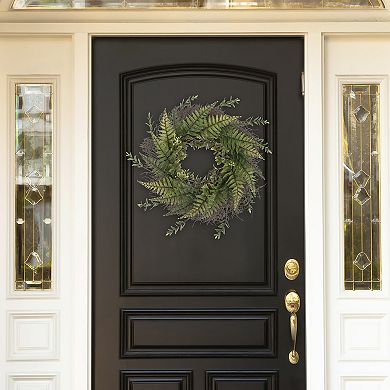 Pure Garden Artificial Fern Wreath