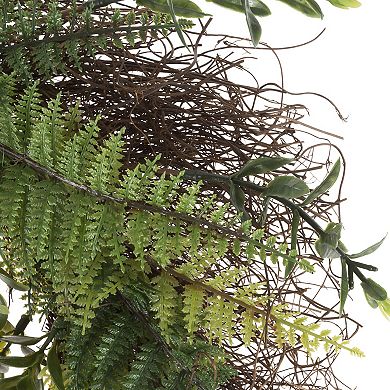 Pure Garden Artificial Fern Wreath