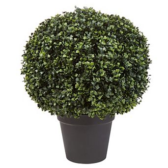 Pure Garden 21 in Artificial Boxwood Topiary Ball Floor Decor