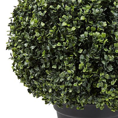 Pure Garden 21-in. Artificial Boxwood Topiary Ball Floor Decor