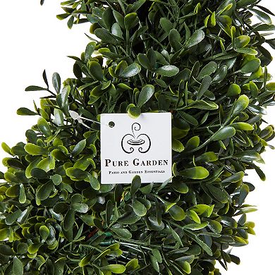 Pure Garden 5-ft. Faux Boxwood Spiral Topiary Floor Decor
