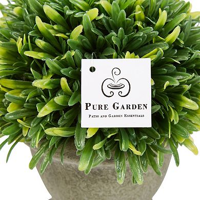 Pure Garden Artificial Podocarpus Plant Table Decor 3-piece Set