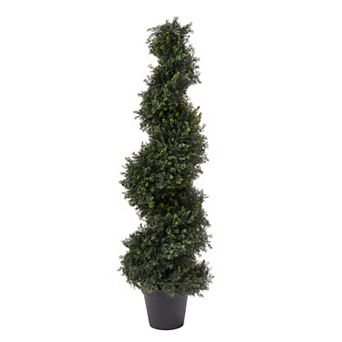 Pure Garden 4-ft. Artificial Spiral Cypress Tree Floor Decor