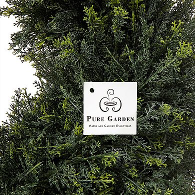 Pure Garden 4-ft. Artificial Spiral Cypress Tree Floor Decor