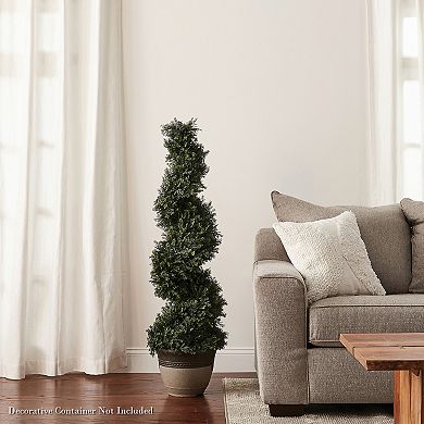 Pure Garden 4-ft. Artificial Spiral Cypress Tree Floor Decor