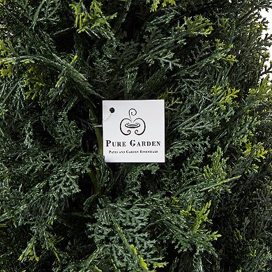 Pure Garden 3-ft. Artificial Cypress Topiary Floor Decor