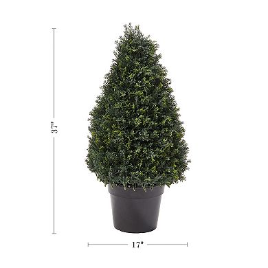 Pure Garden 3-ft. Artificial Cypress Topiary Floor Decor