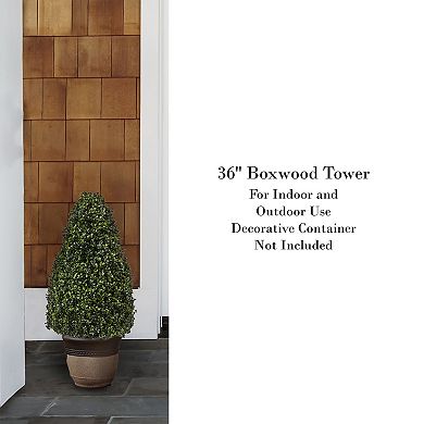 Pure Garden 3-ft. Artificial Boxwood Topiary Floor Decor