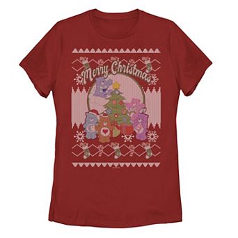Juniors' Care Bear Friends Christmas Ugly Sweater Tee
