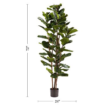 Pure Garden 6-ft. Fiddle Leaf Fig Tree Floor Decor