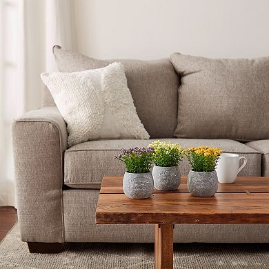 Pure Garden Faux Flowers Table Decor 3-piece Set