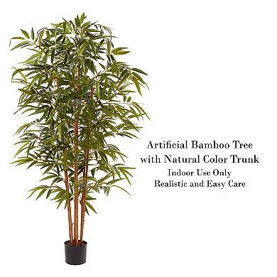 Pure Garden Artificial 6-ft. Bamboo Tree Plant Floor Decor