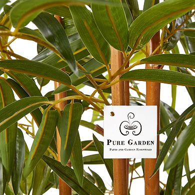 Pure Garden Artificial 6-ft. Bamboo Tree Plant Floor Decor