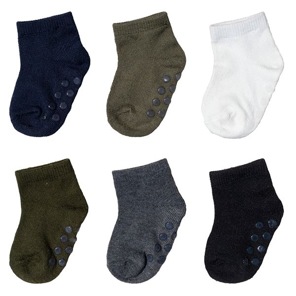 Baby / Toddler Jumping Beans® 6-pack Low-Cut Softest Grip Socks - Mc (12-24MONTH)