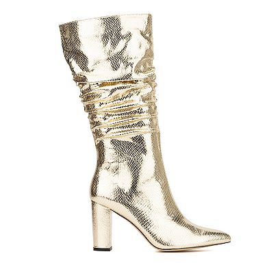 New York & Company Earla Women's Slouchy Heeled Mid-Calf Boots