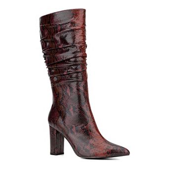 New York & Company Earla Women's Slouchy Heeled Mid-Calf Boots