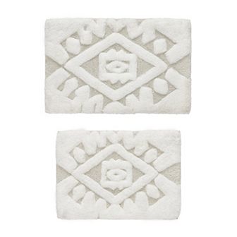 Bearpaw Alayah Tufted Taupe 2 pc Bath Rug Set