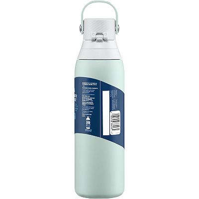 Bouteille isotherme à double paroi avec bouchon à paille SIP, blanc