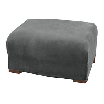 Great Bay Home Gale Velvet Plush Ottoman Slipcover