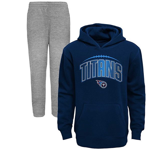 Toddler Navy/Heather Gray Tennessee Titans Double-Up Pullover Hoodie &  Pants Set