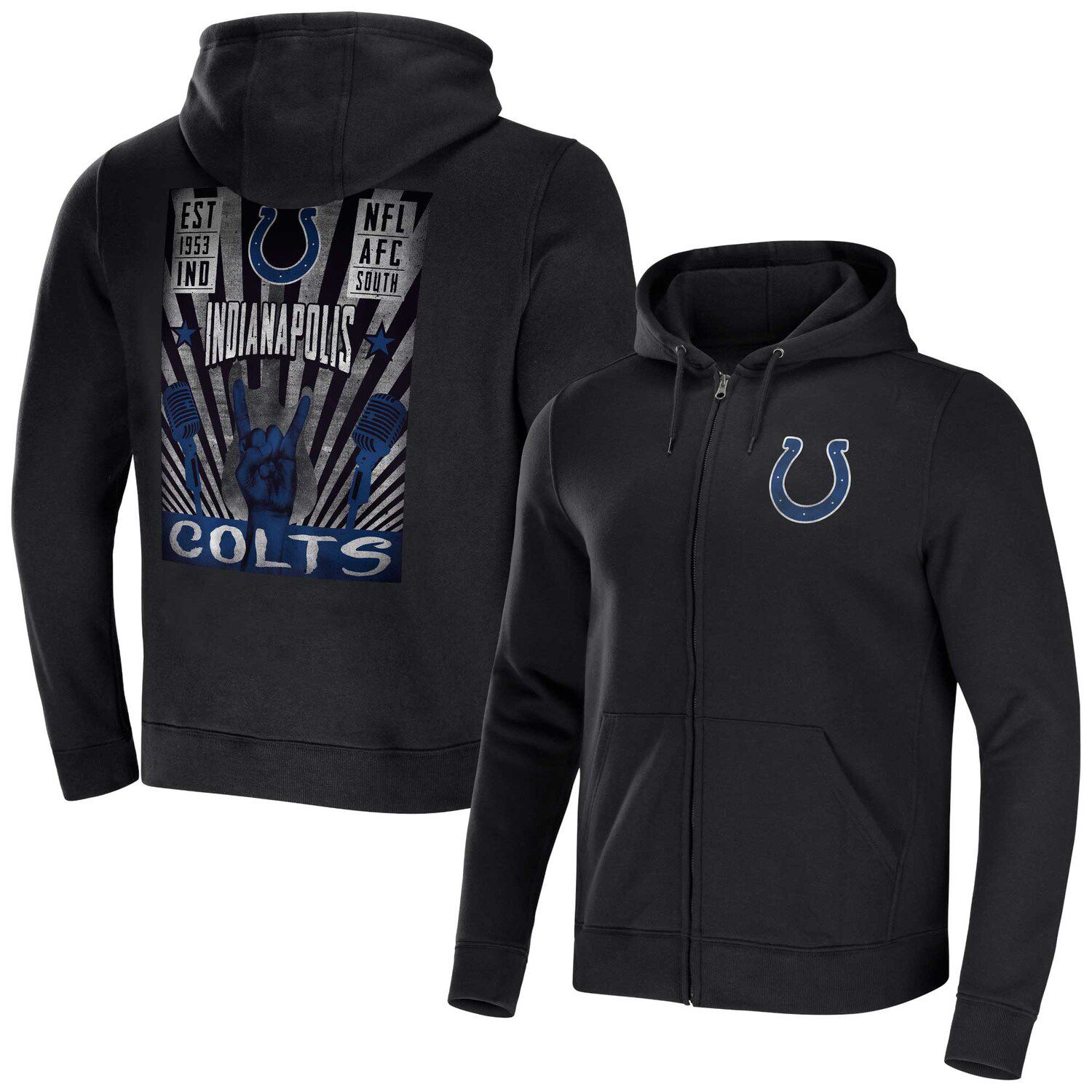 Indianapolis Colts Starter Running Back Full-Zip Hoodie - Royal/Gray