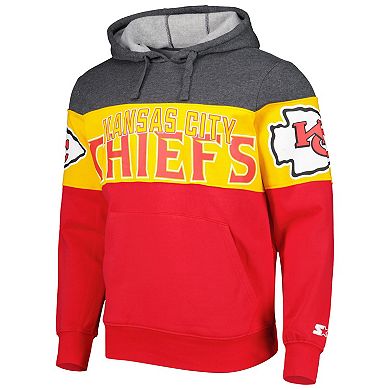 Men's Starter Heather Charcoal/Red Kansas City Chiefs Extreme Pullover ...