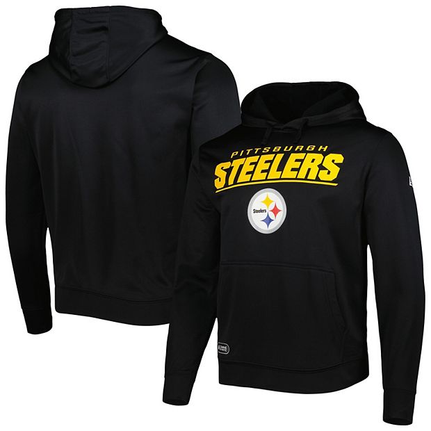 New Era Men's Black Pittsburgh Steelers Big and Tall NFL Pullover