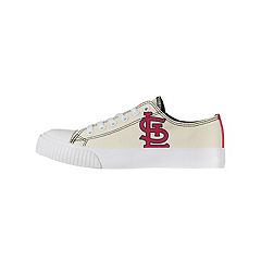 Youth St. Louis Cardinals FOCO Big Logo Colorblock Mesh Slippers