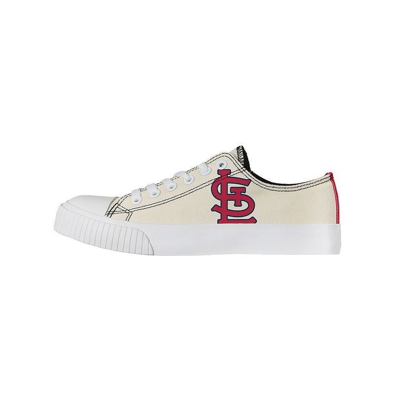 Womens FOCO Cream St. Louis Cardinals Low Top Canvas Shoes, Size: 6, Beige