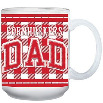 Nebraska Huskers 15oz. Buffalo Plaid Father's Day Mug