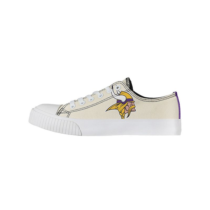 Womens FOCO Cream Minnesota Vikings Low Top Canvas Shoes, Size: 6, Beige O