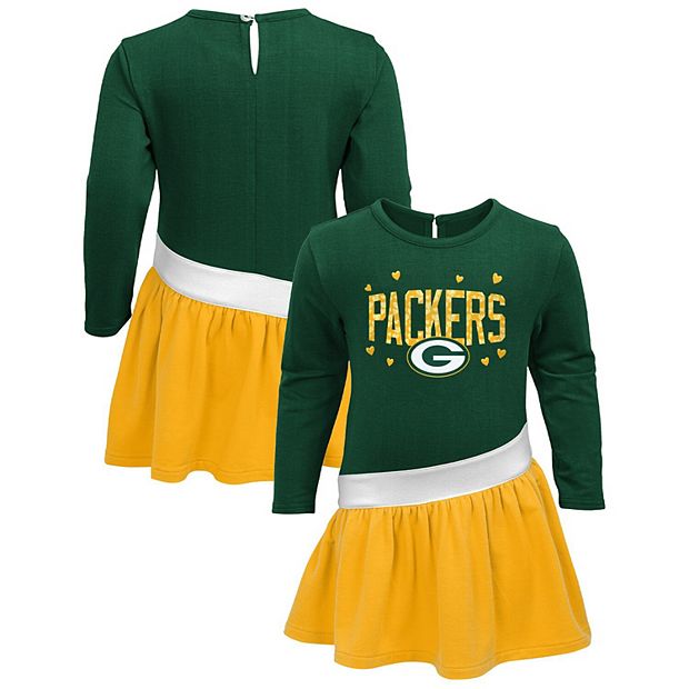 Girls Infant Green/Gold Green Bay Packers Heart to Heart Jersey