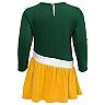 Girls Infant Green/Gold Green Bay Packers Heart to Heart Jersey Tri-Blend Dress