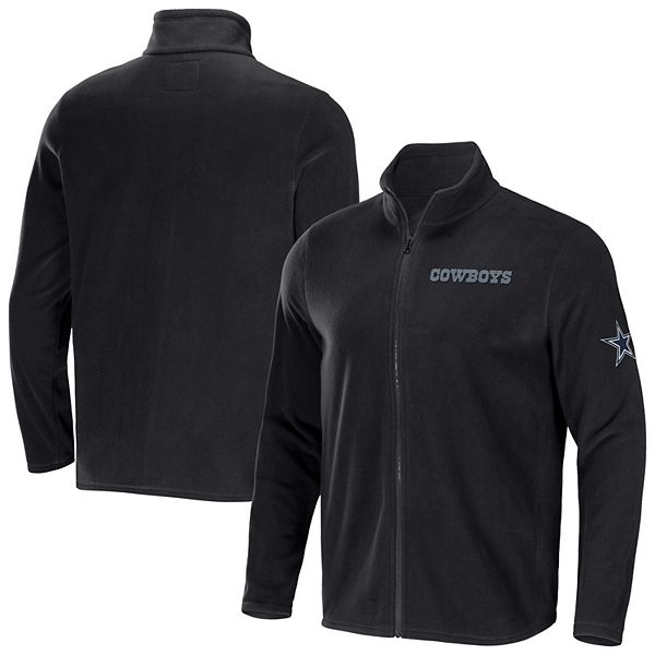 Men's NFL x Darius Rucker Collection by Fanatics Black/Cream Carolina Panthers Micro Fleece Quarter-Snap Jacket Size: Extra Large