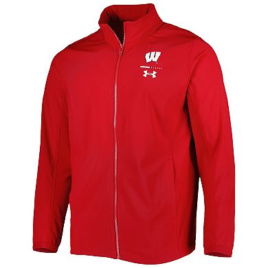 Men's Under Armour Red Wisconsin Badgers Squad 3.0 Full-Zip Jacket